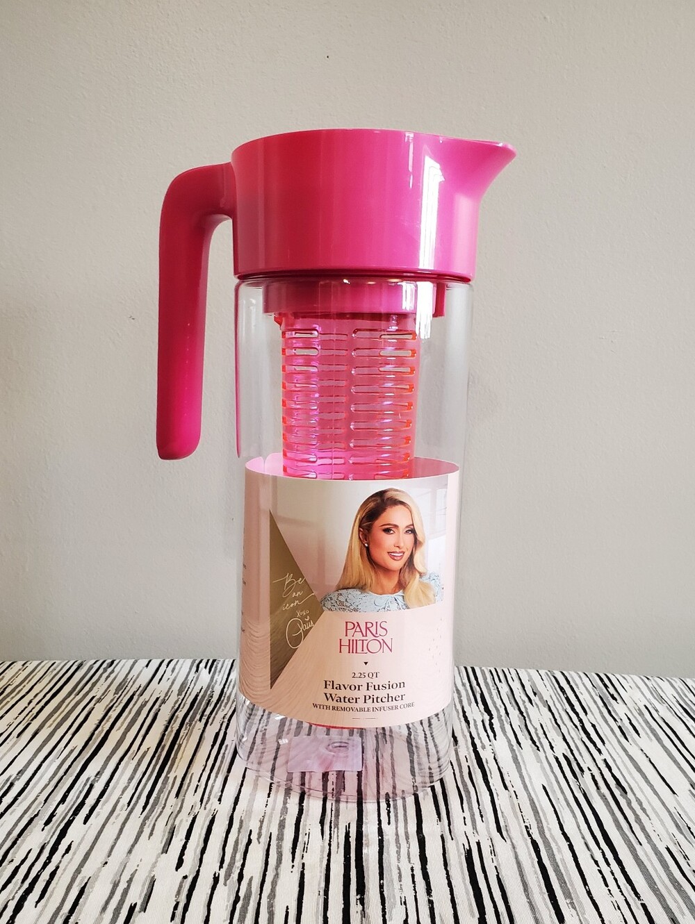 Paris Hilton Pink Flavor Fusion Water Pitcher 2.25 Quarts